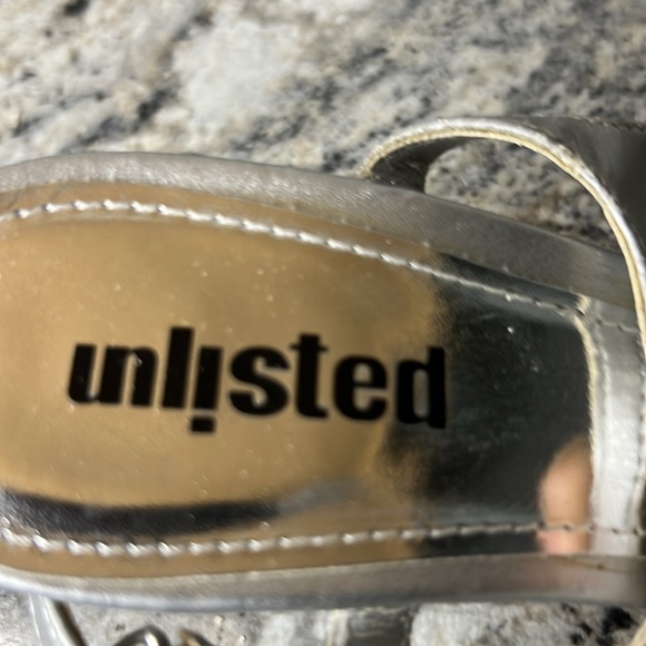 Unlisted open toe and open heel shoes for women with rhinestones. Sz 8 1/2 - Picture 7 of 11